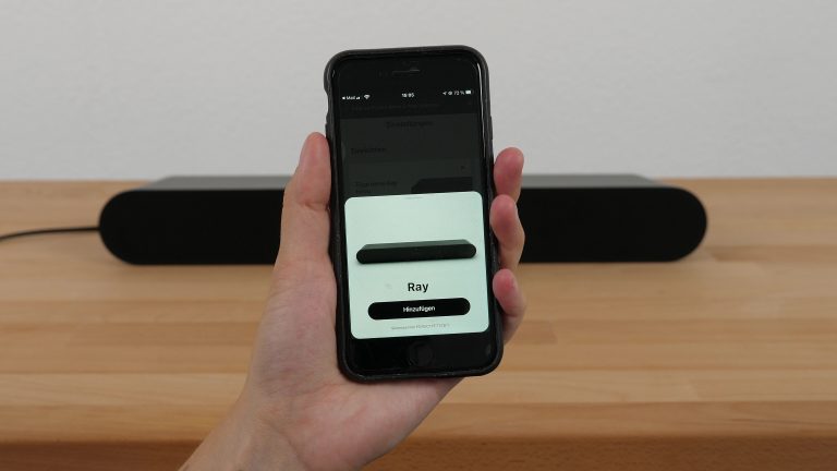 Registrierung der Sonos Ray in der App