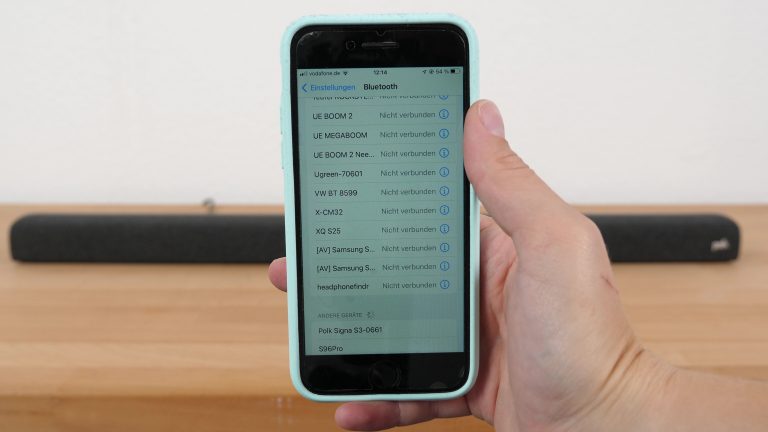 Signa S3 in Bluetooth menu of smartphone